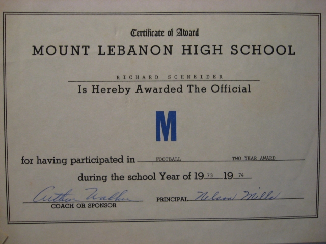 Certificate of Award
The Official M