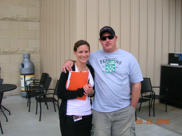 Ann Elder (PNC Park event coordinator) with Jay Meenen